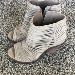 Vince Camuto peep toe booties